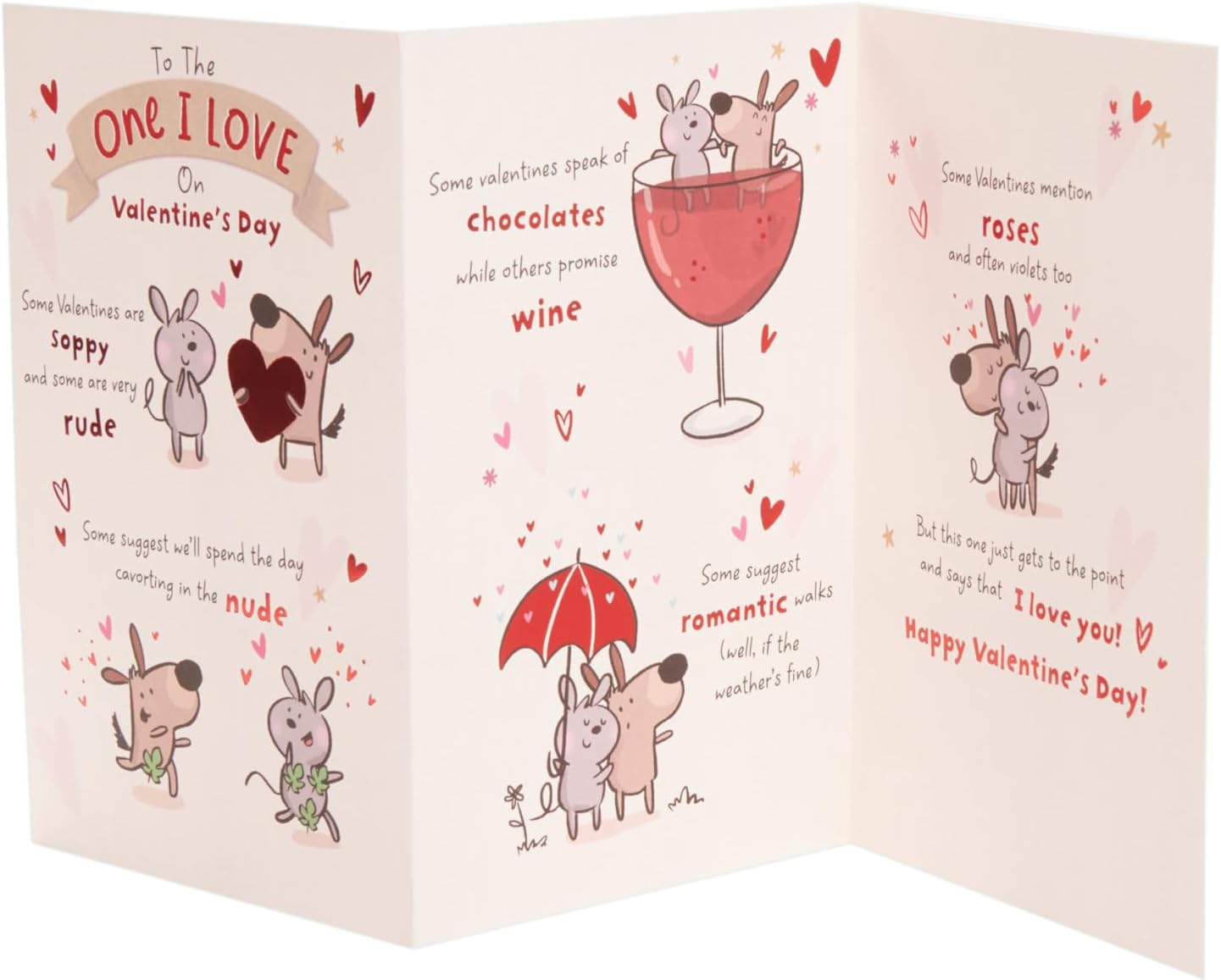 Funny Poem Design For The One I Love Valentine's Day Card 
