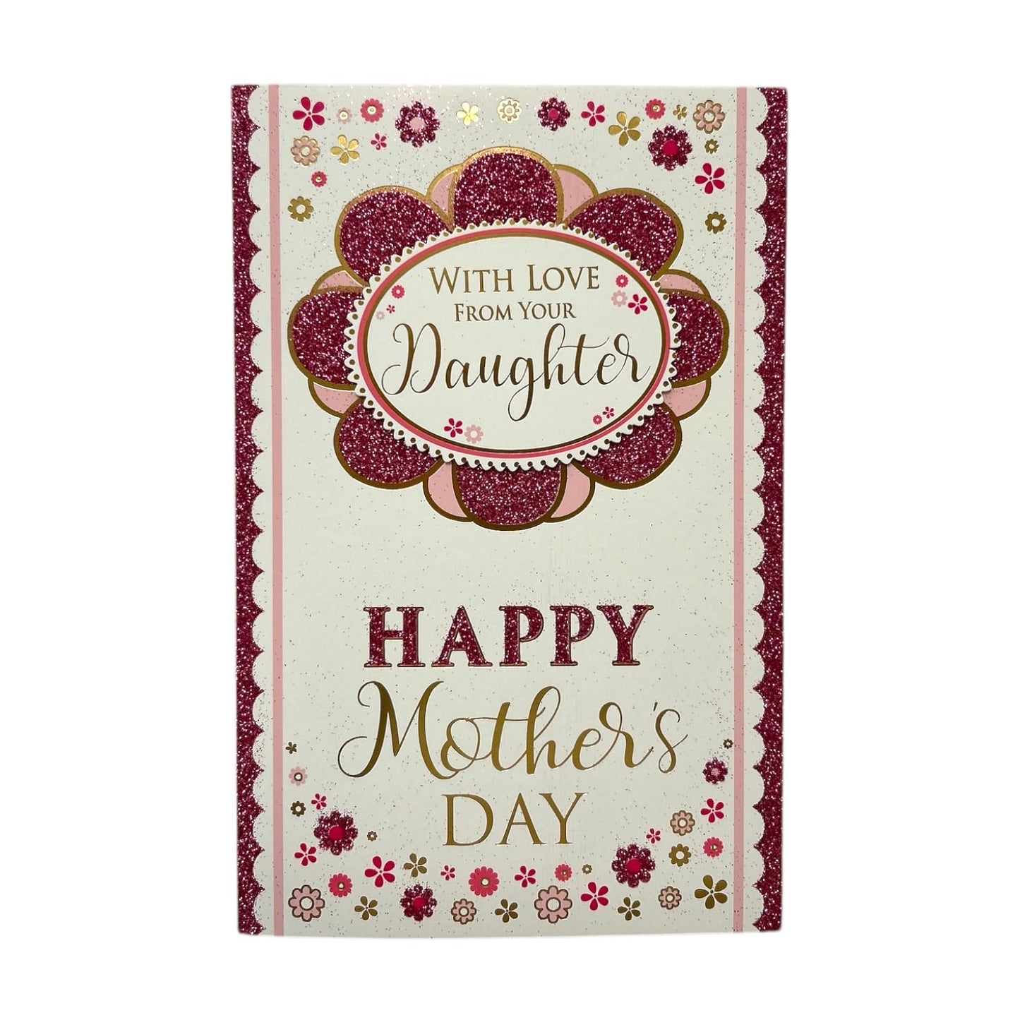 With Love From Your Daughter Flower Head Design Mother's Day Card