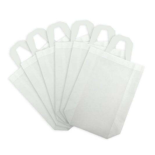 Pack of 25 White Coloured 35x41x12cm Non-Woven Bags with Handle