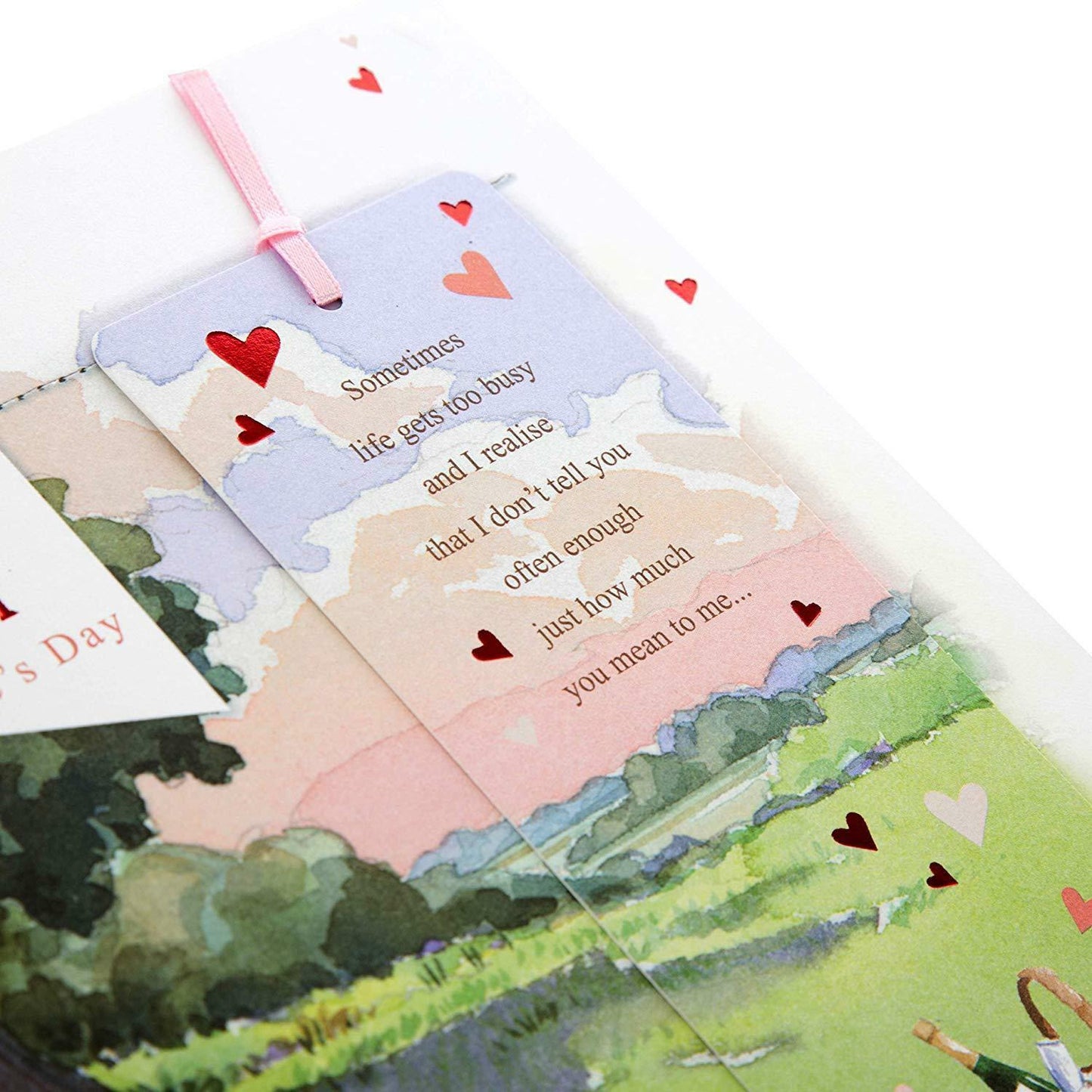 'Detachable Bookmark'  Valentine's Day Card