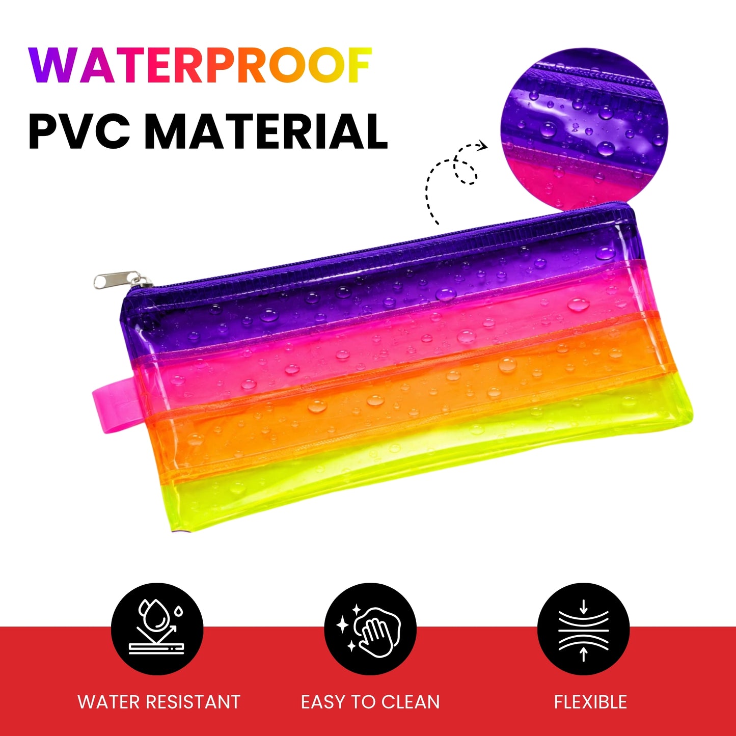 DL Rainbow Coloured Rainbow Pencil Case
