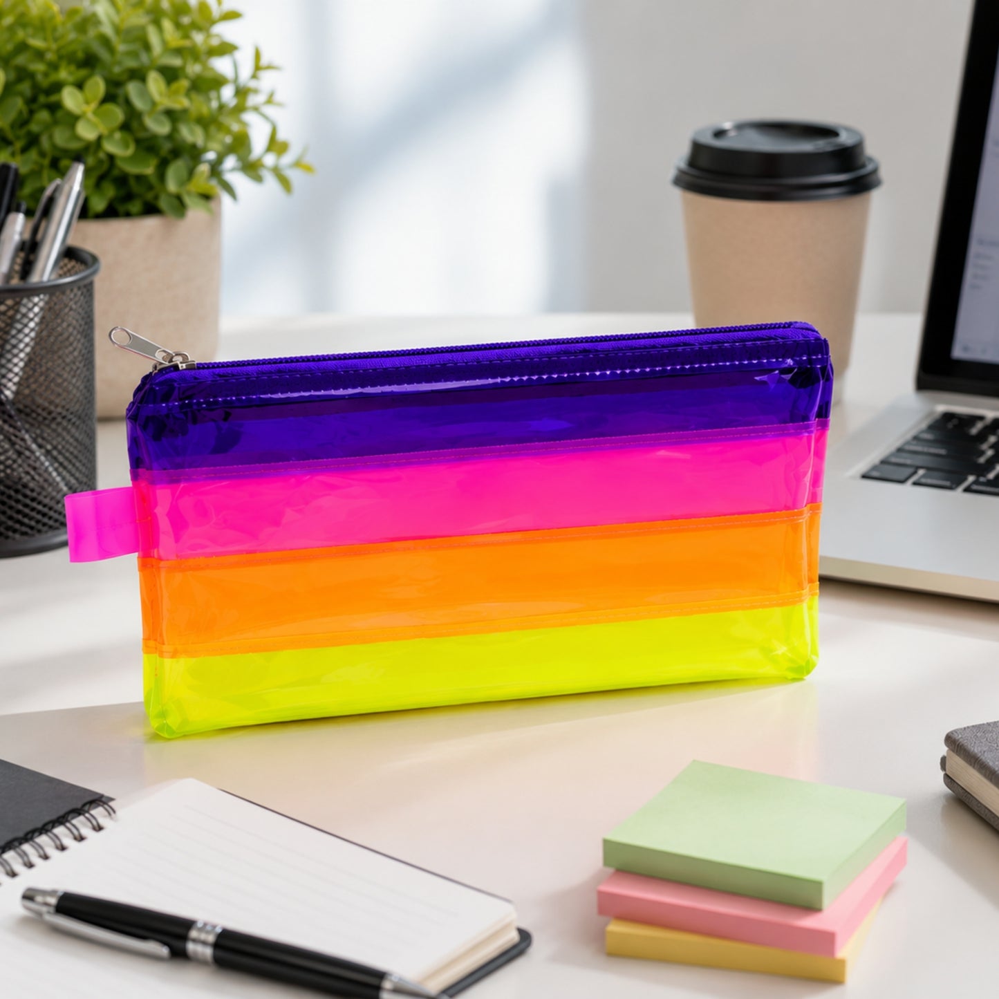 DL Rainbow Coloured Rainbow Pencil Case