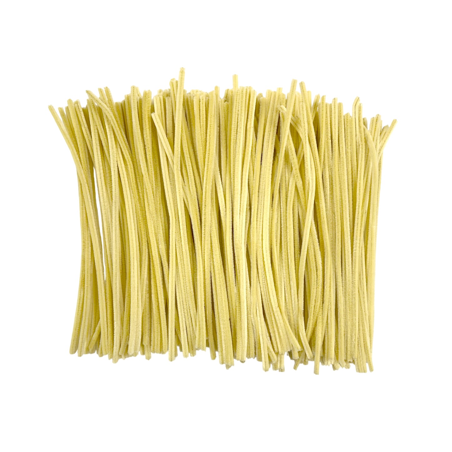 Pack of 500 Cream Yellow Coloured Pipe Cleaners 30cm x 6mm Craft Chenille Stems