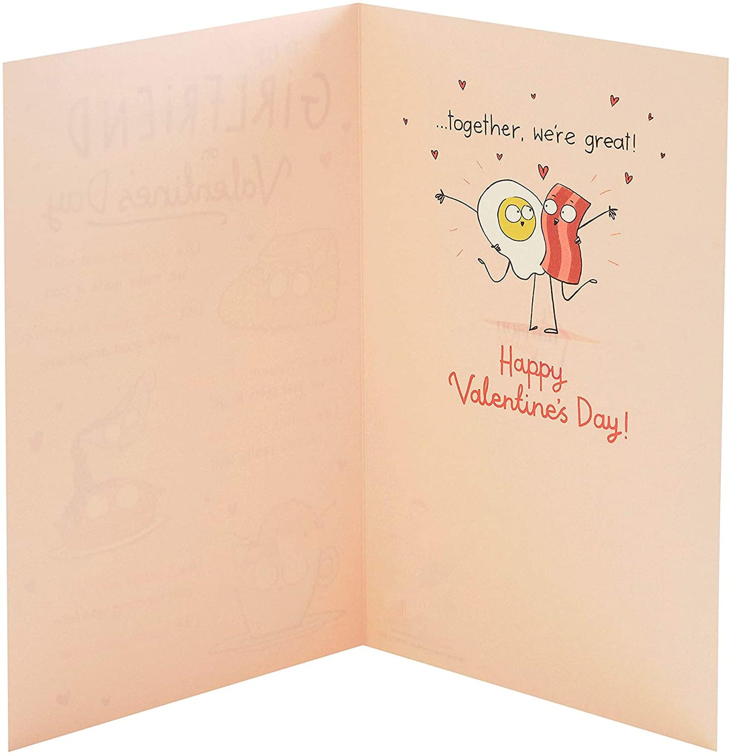 For My Girlfriend Cute Cartoon Design Valentine's Day Card