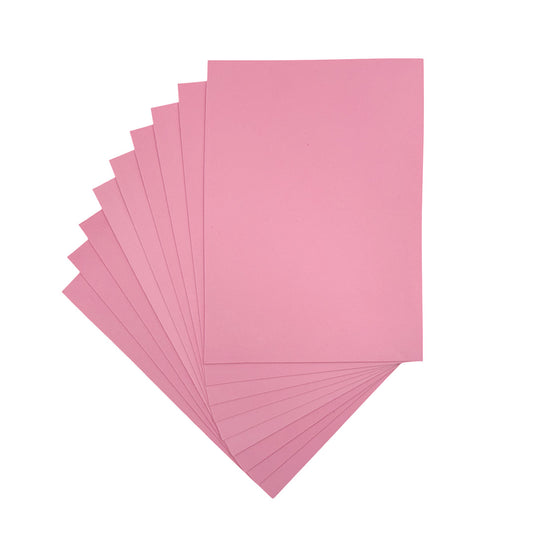 Pack of 100 A4 Pastel Pink Coloured EVA Foam Sheets