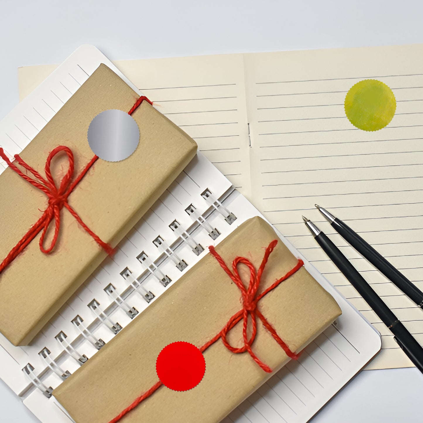 Pack of 36 Gold Foil Company Seals Labels 50mm