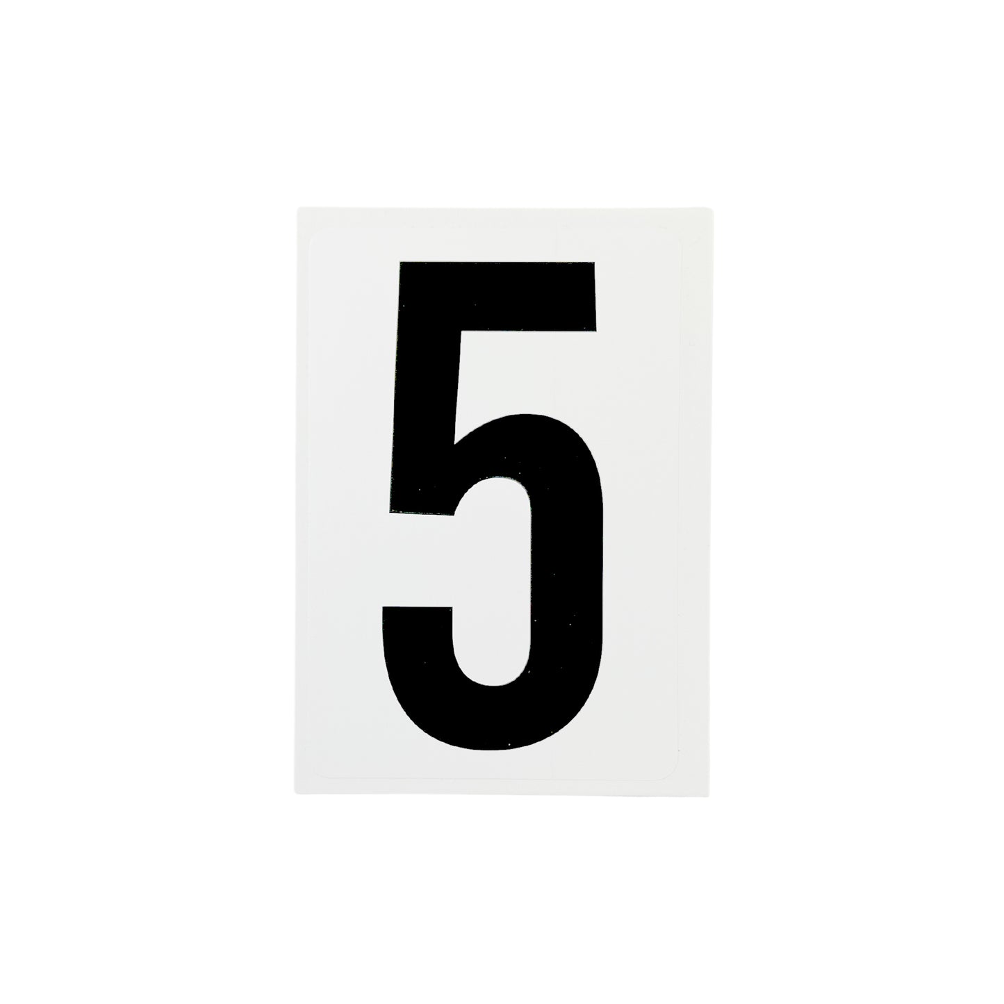 Waterproof Wheelie Bin Black Number 5 Sticker