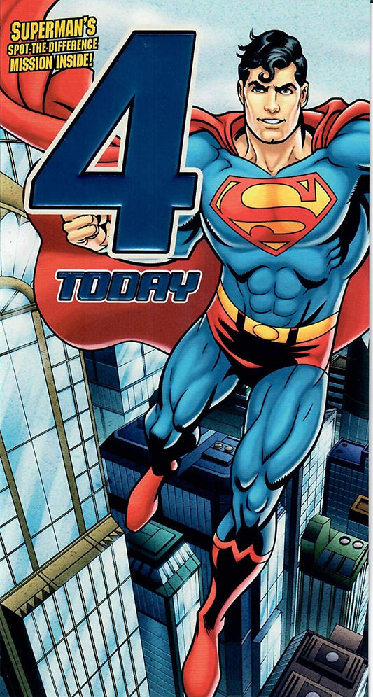 Superman 4 Today Birthday Card