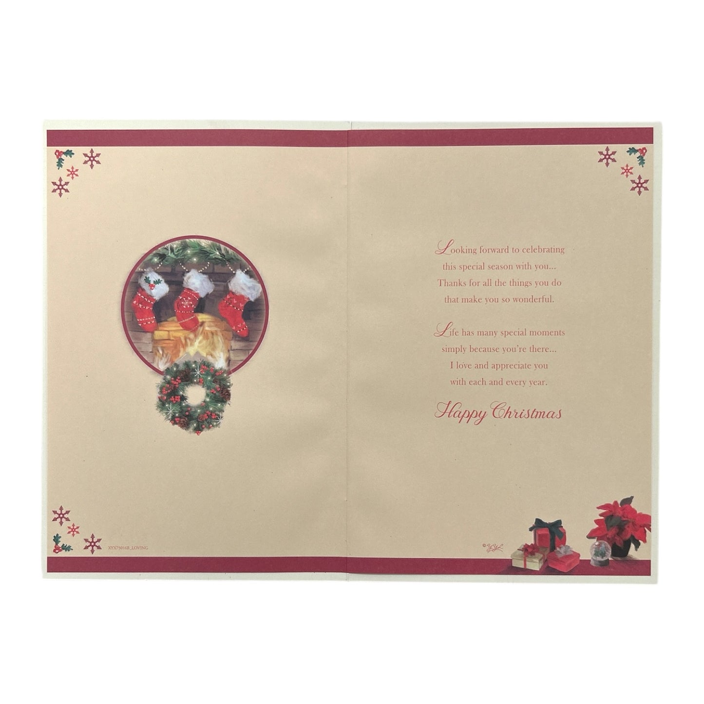 With Love To My Fiance Amazing Decorated Room Design Christmas Card