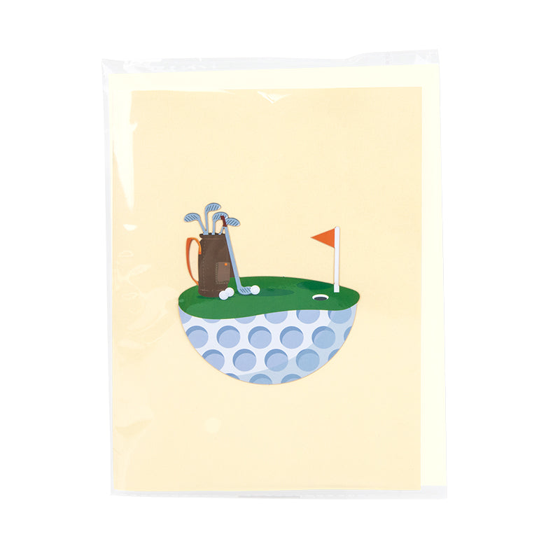 Swing Into Joy Golfer’s Celebration 3D Pop Up Greeting Card