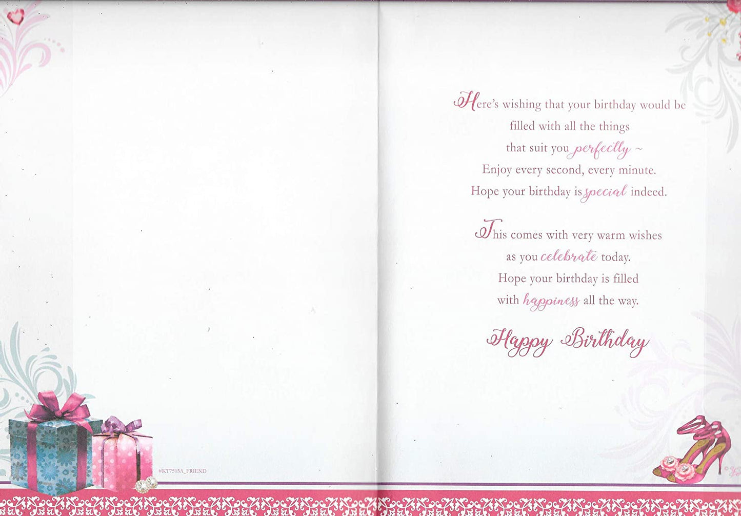 To A Special Friend On Your Birthday Female Keepsake Treasures Greeting Card