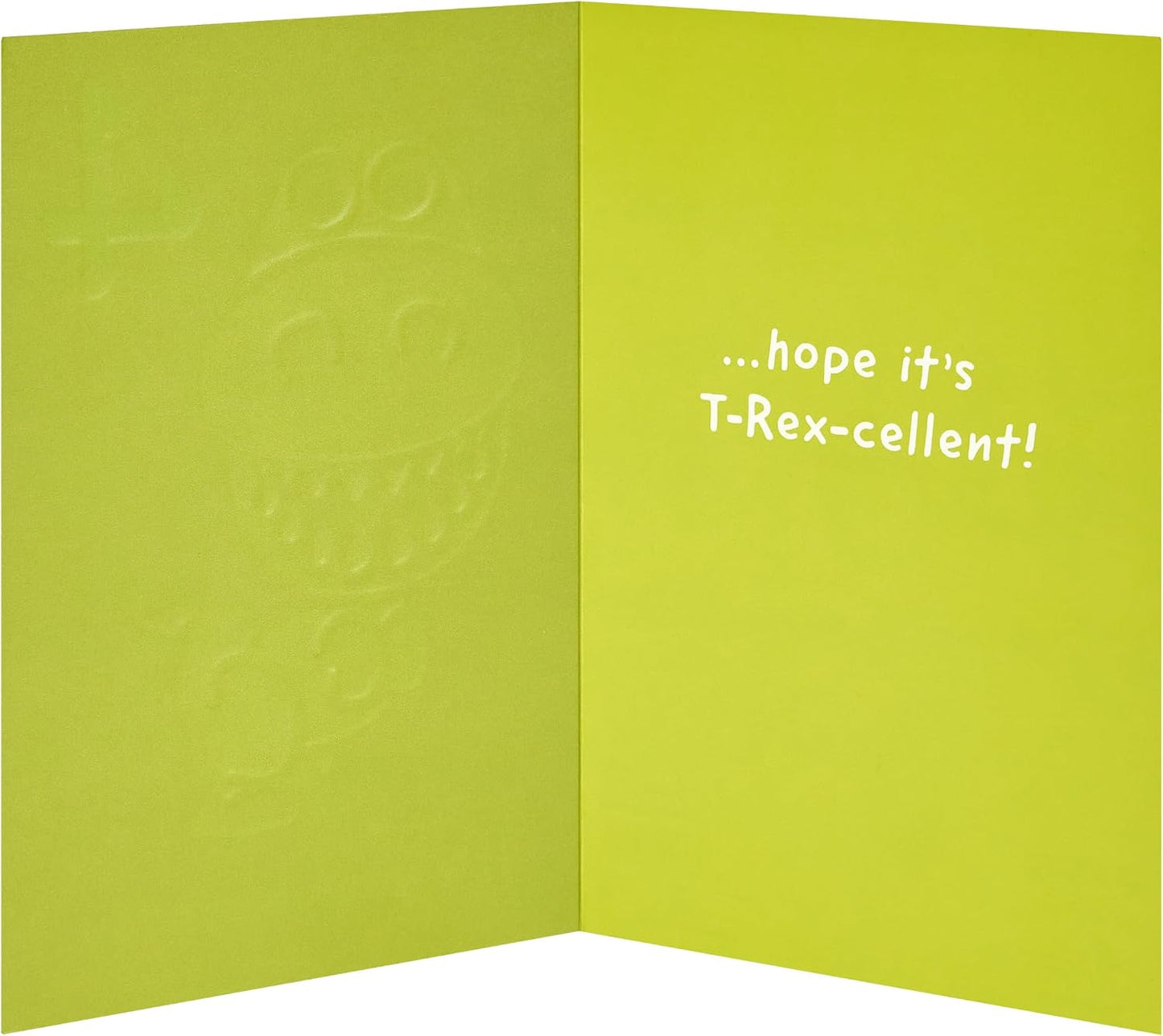 Green Dinosaur Design 4th Birthday Card