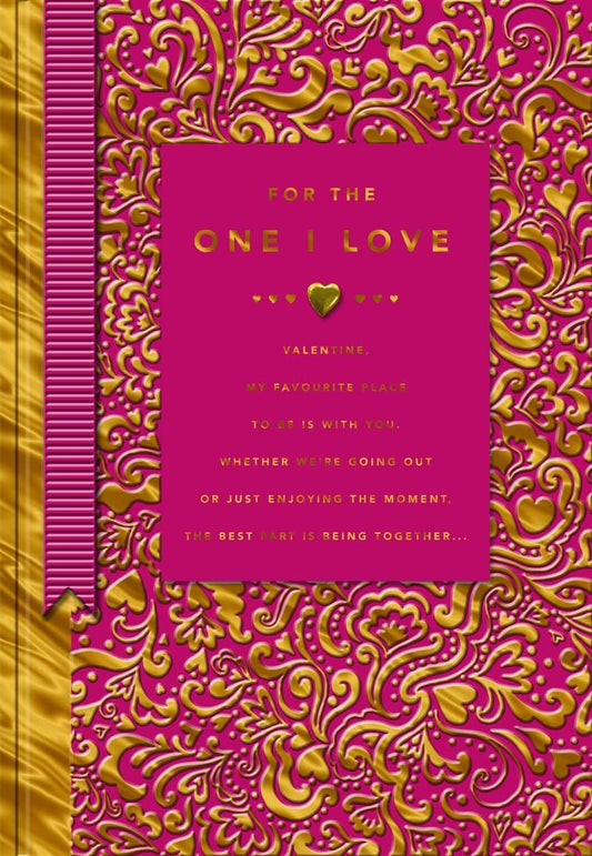 Modern Design For The One I Love Valentine's Day Card