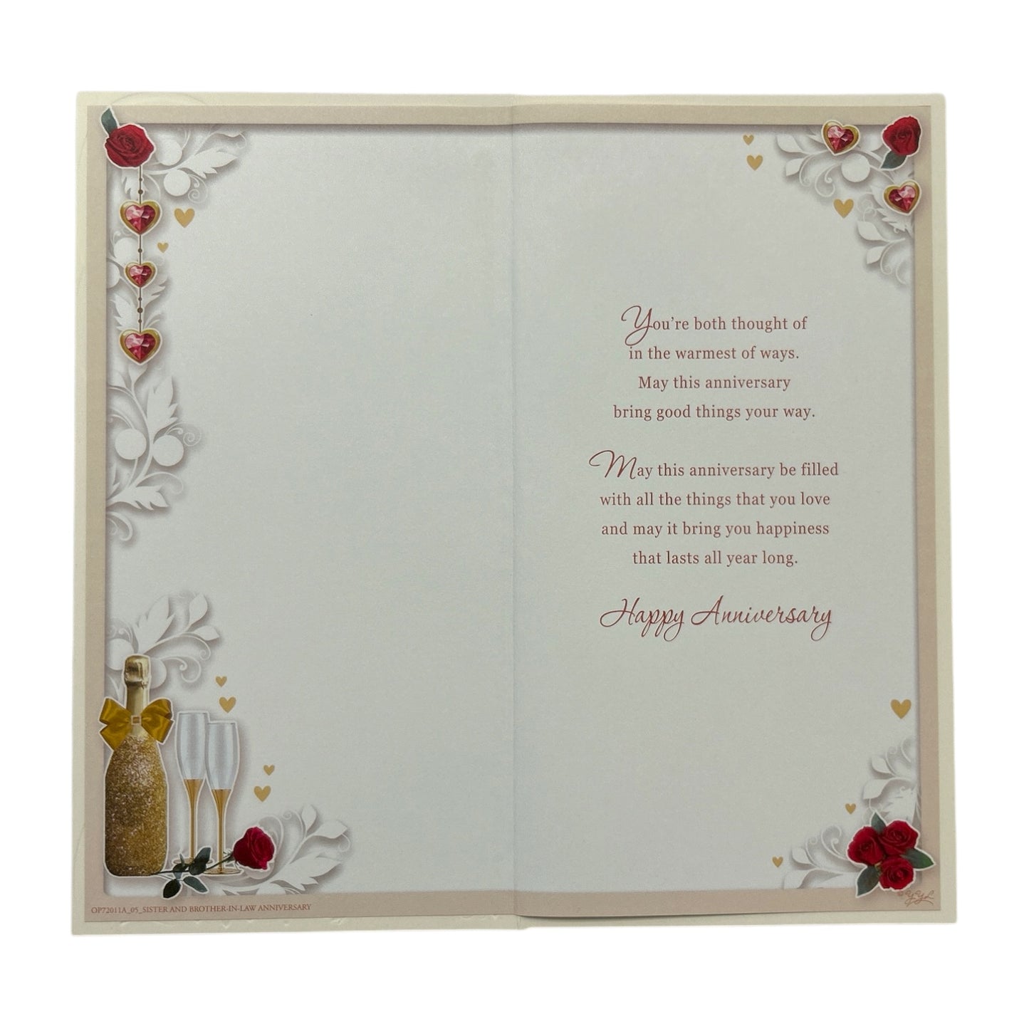 Sister & Brother in Law Anniversary Greeting Card