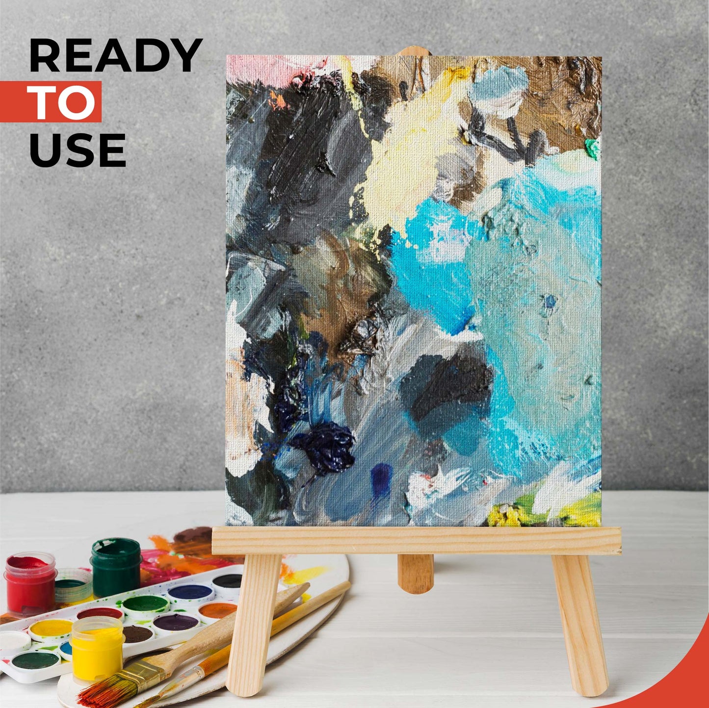 Set of 10 Assorted Sizes Blank White Flat Stretched Board Art Canvas By Janrax