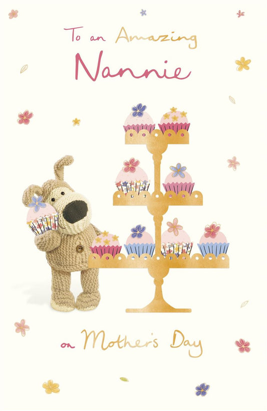 Boofle With Cupcakes Nannie Mother's Day Card