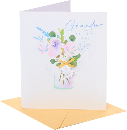 Flowers In Vase For Grandma Mother's Day Card