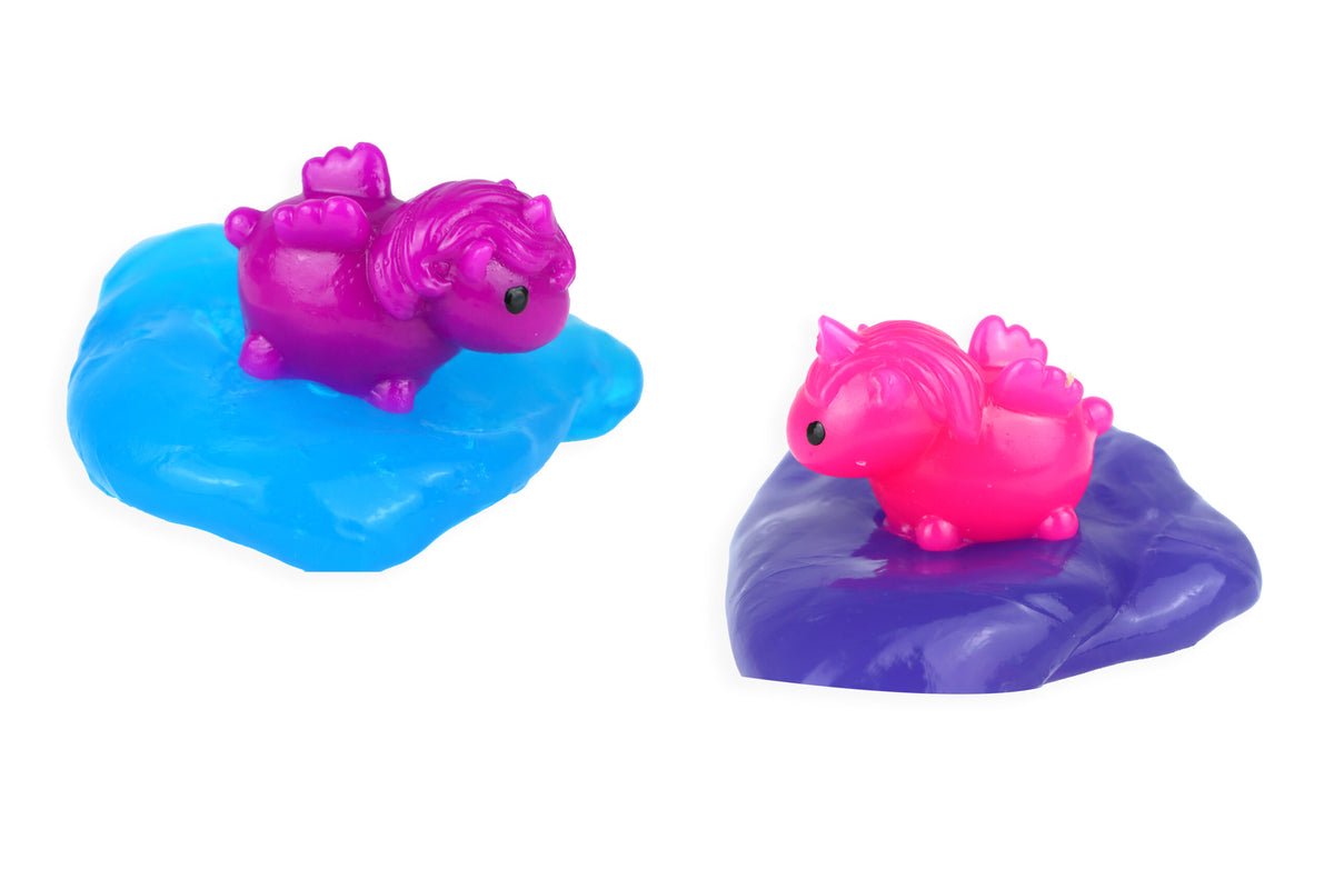 Pack of 12 Unicorn Eggs with Squishy Baby Unicorn in Slime