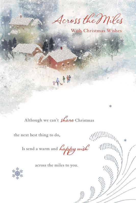 Across The Miles With Christmas Wishes Card
