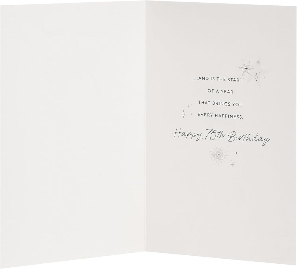Starry Design 75th Birthday Card