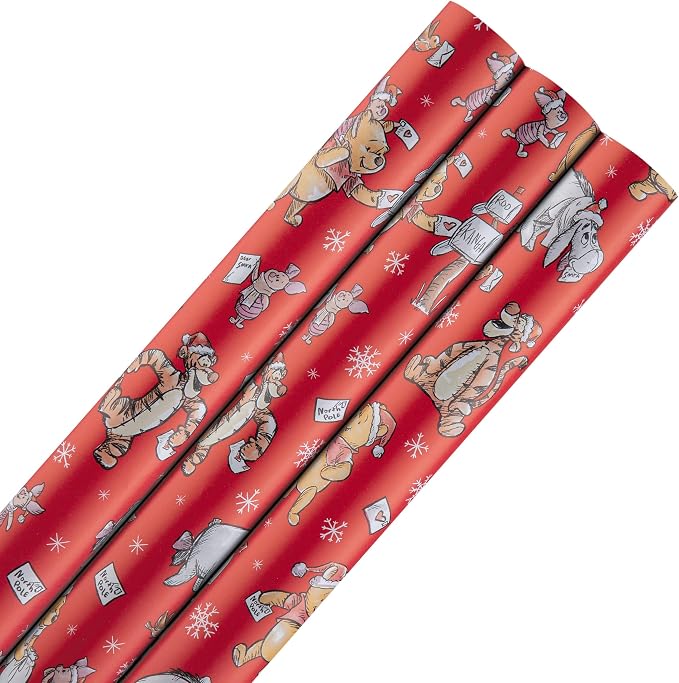 Disney Winnie The Pooh Multipack 12m 3 x 4M Rolls Christmas Wrapping Paper