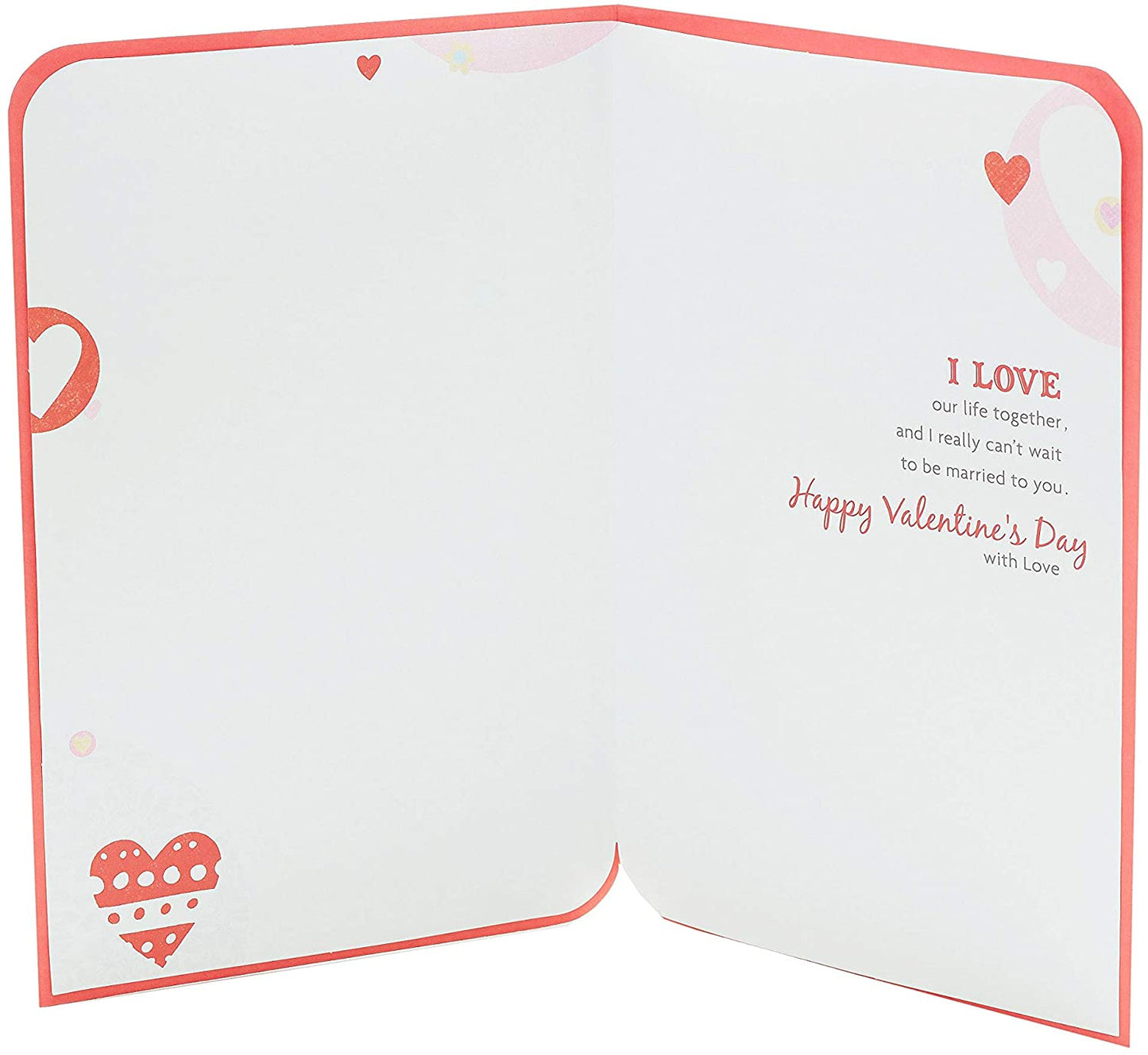 Beautiful Heart Design Romantic Valentine's Day Card For Fianceé