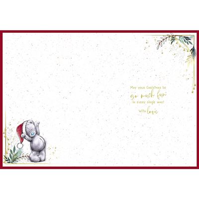 Bear Ringing Bells Open Christmas Card