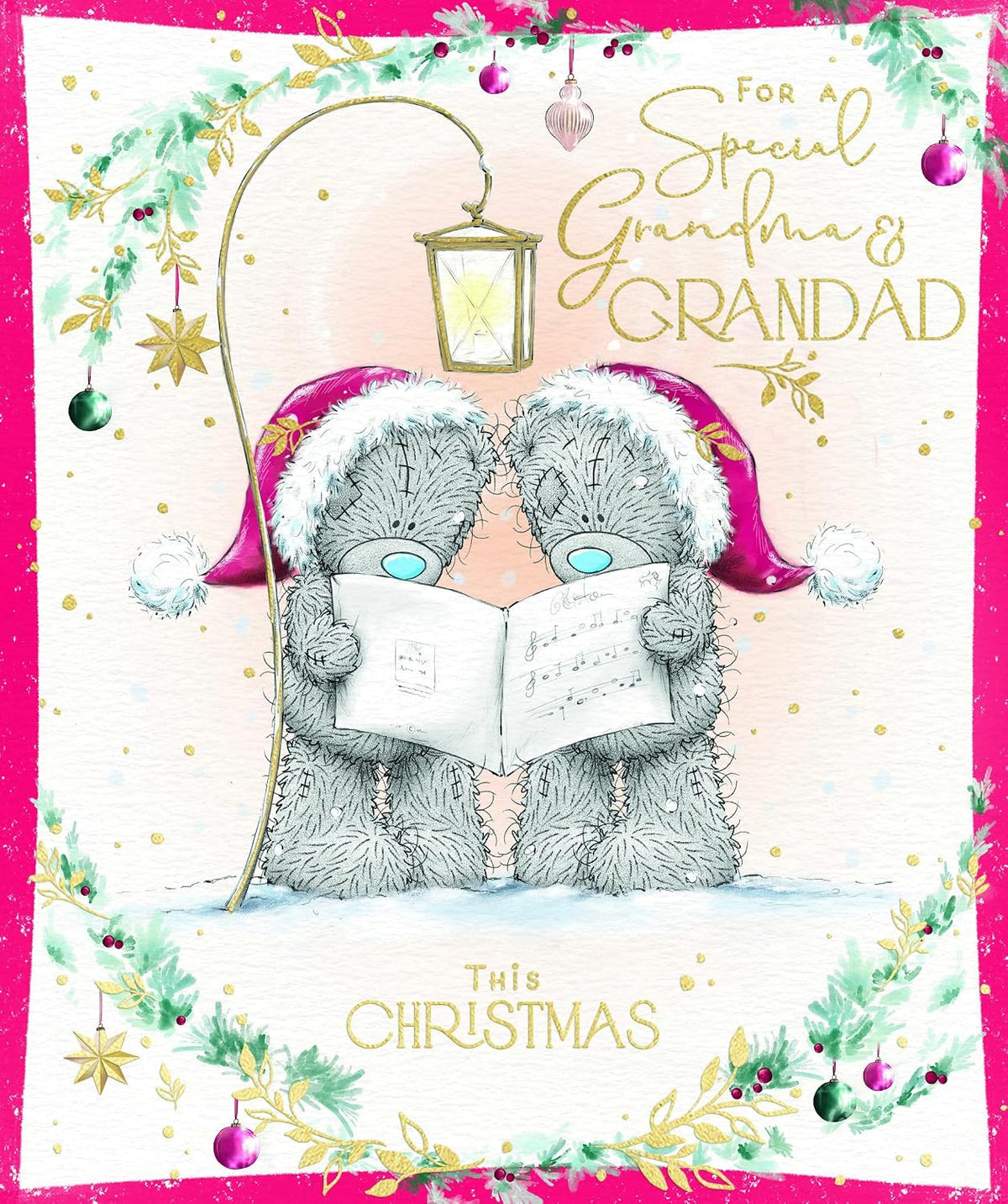 Bears Singing Carols Special Grandma & Grandad Christmas Card