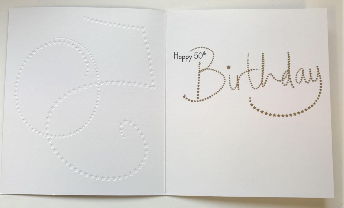 Time to Celebrate Happy 50th Birthday Greetings Card Black & Gold