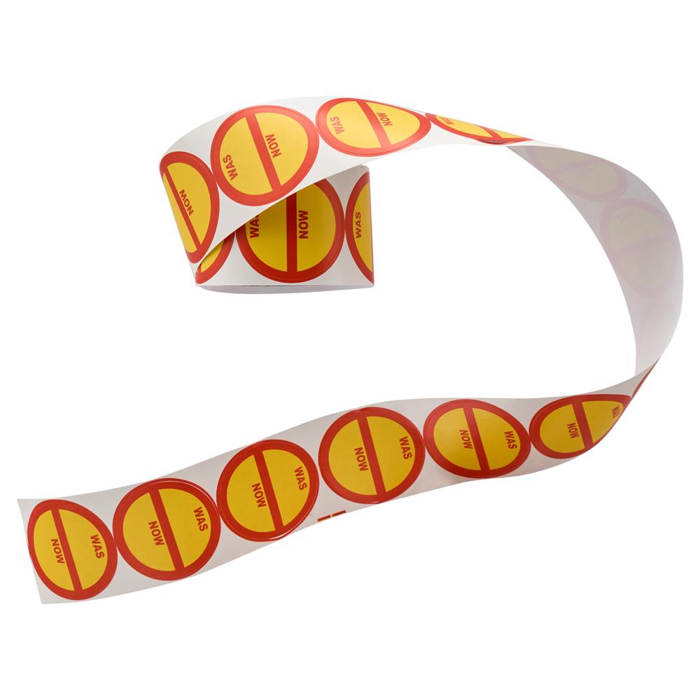 Roll of 200 1.5" Red & Yellow Sale Stickers by Concept