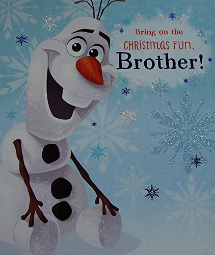 For Brother Frozen Olaf Christmas Card	