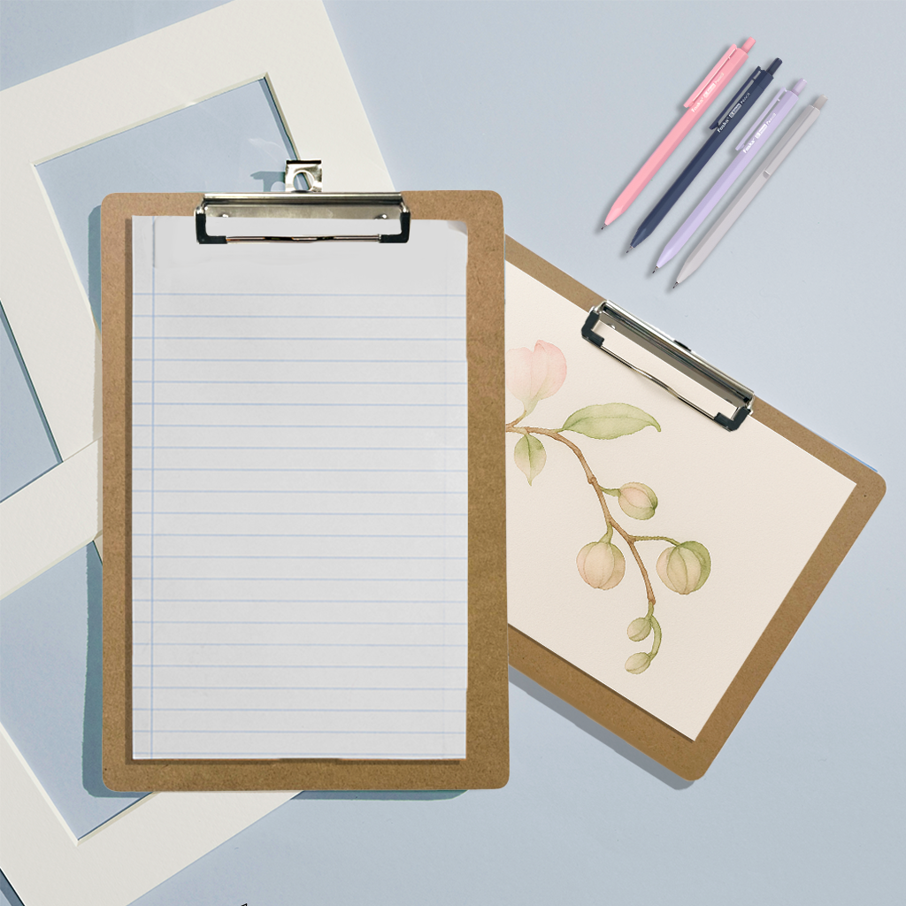 Pack of 24 A4 Wooden Clipboards – Portrait & Landscape Orientation