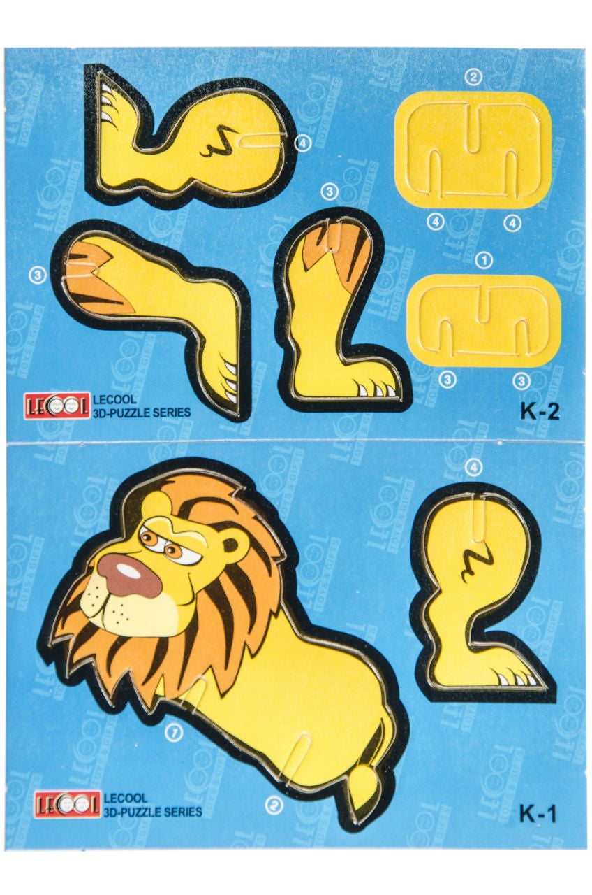 Pack of 48 Animal Shape 3D Puzzles