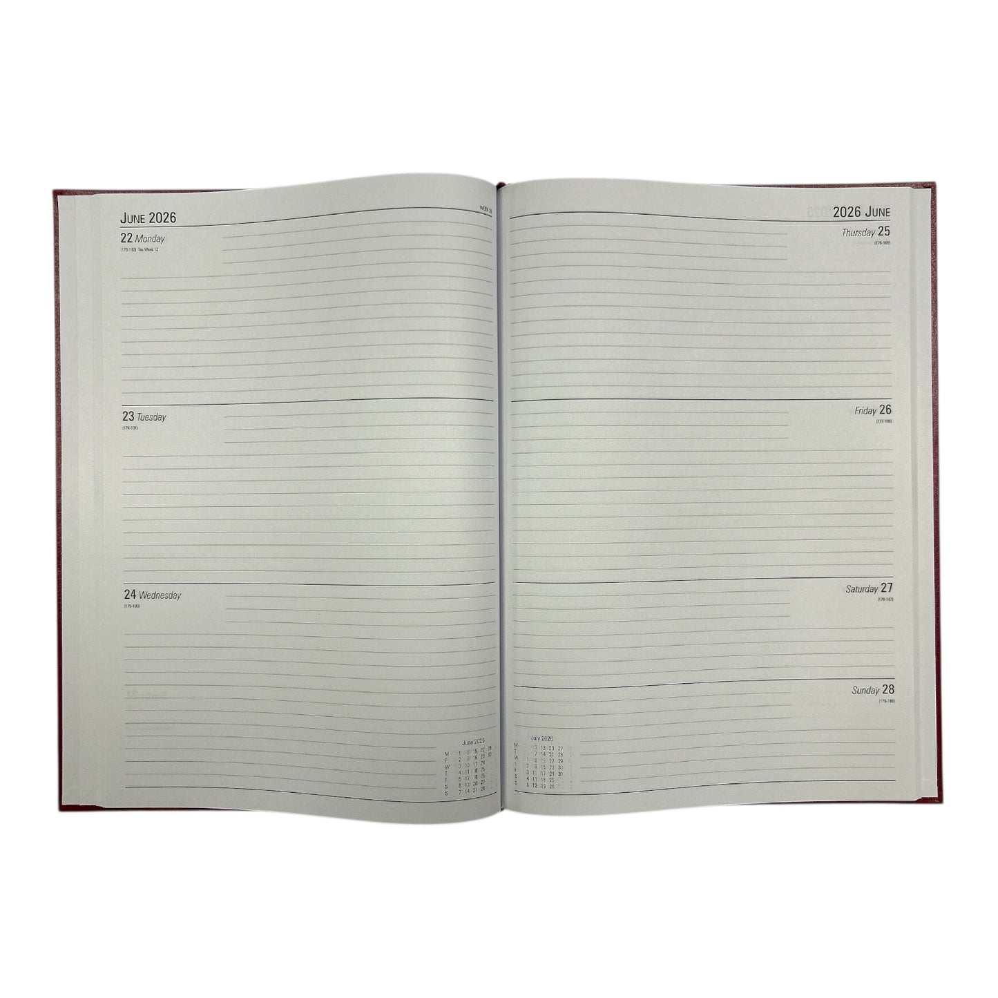 Janrax 2026 A4 Week To View Black Desk Diary