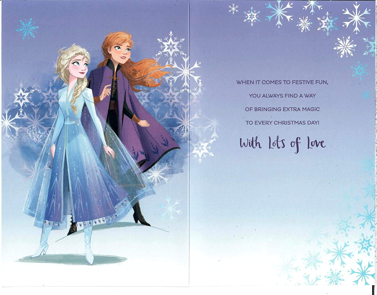 For Daughter Disney Frozen Princess Elsa Christmas Card 