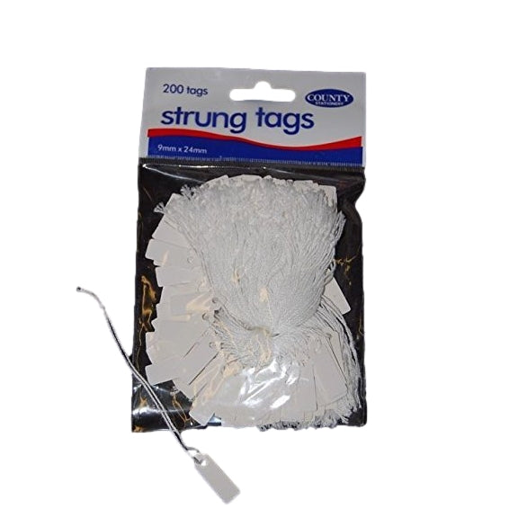 Consignment String Tags 200 Small STRUNG TAGS 9mm x 24mm String Jewellery Price Tag Shop Price ...