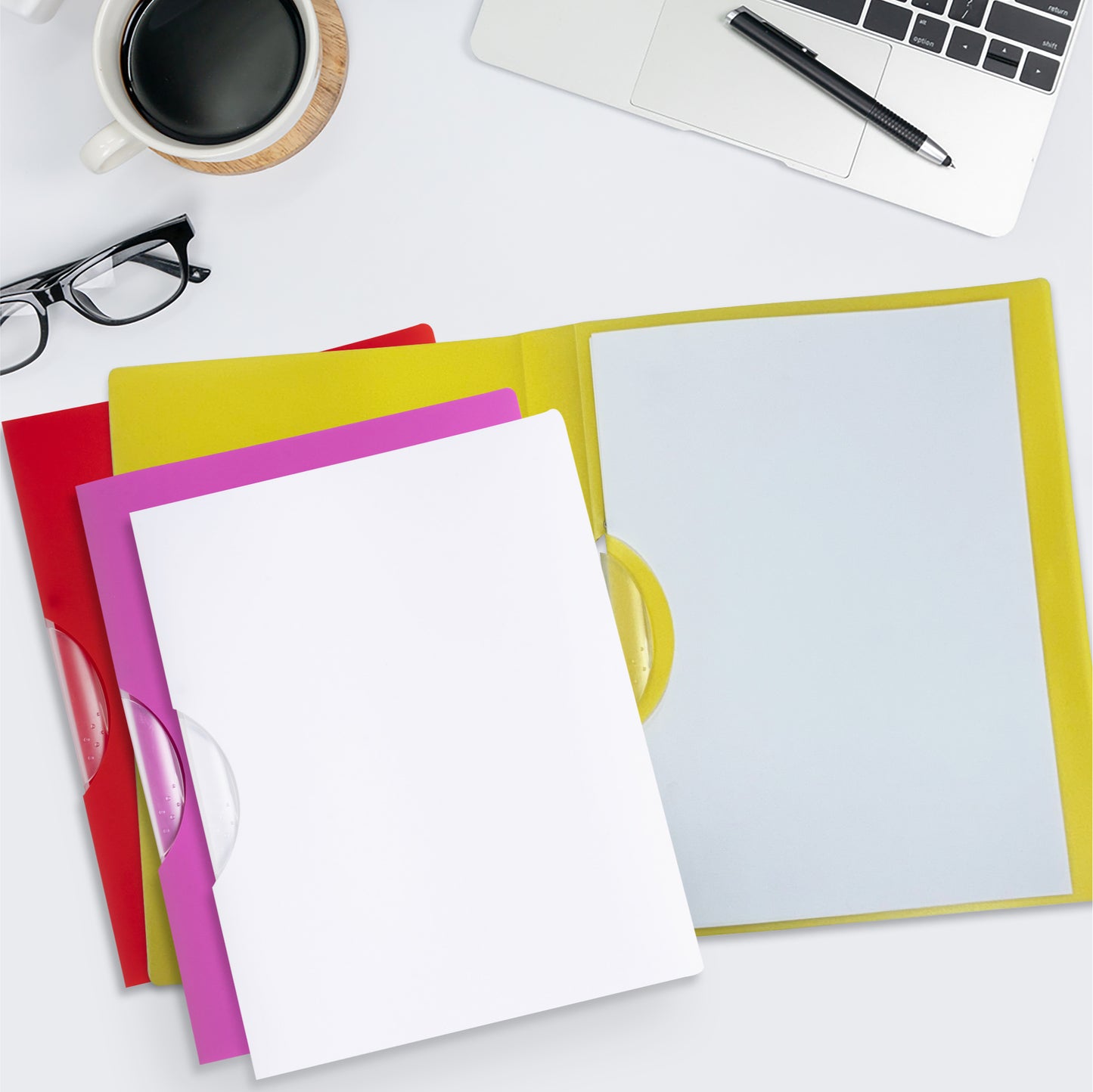 A4 Yellow Swing Clip Folder Document File