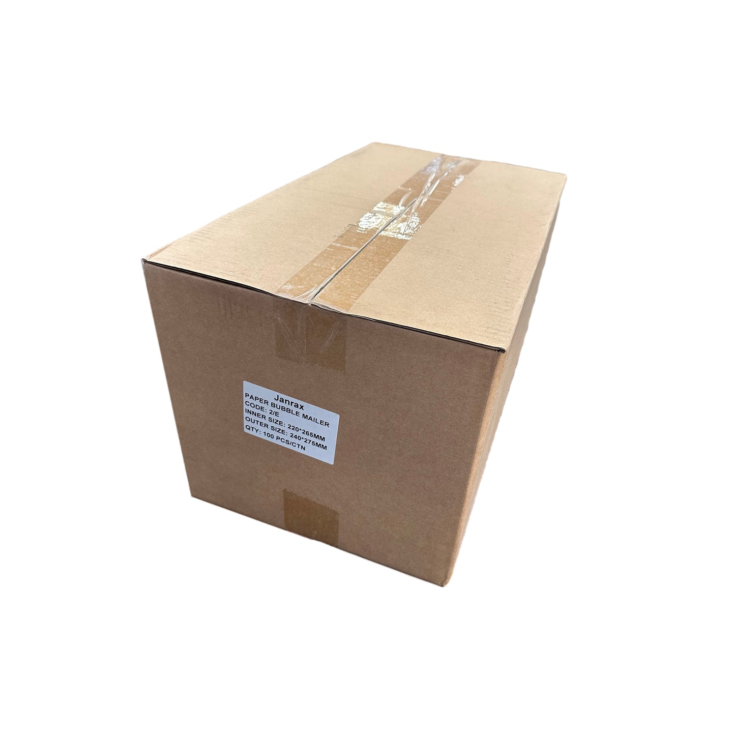 Pack of 100 Bubble Lined Size 2/E Padded Brown Postal Envelopes by Janrax