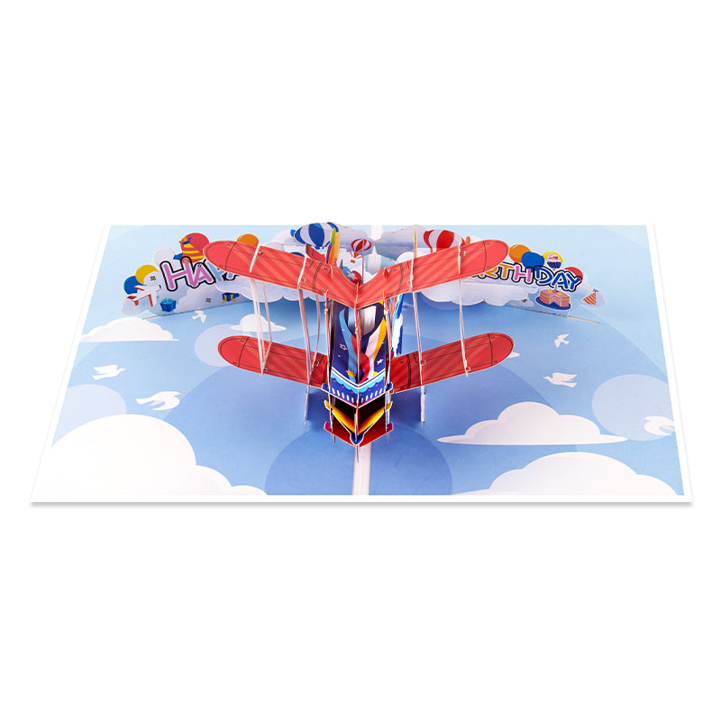 Wings of Joy 3D Airplane Pop Up Kids Birthday Card