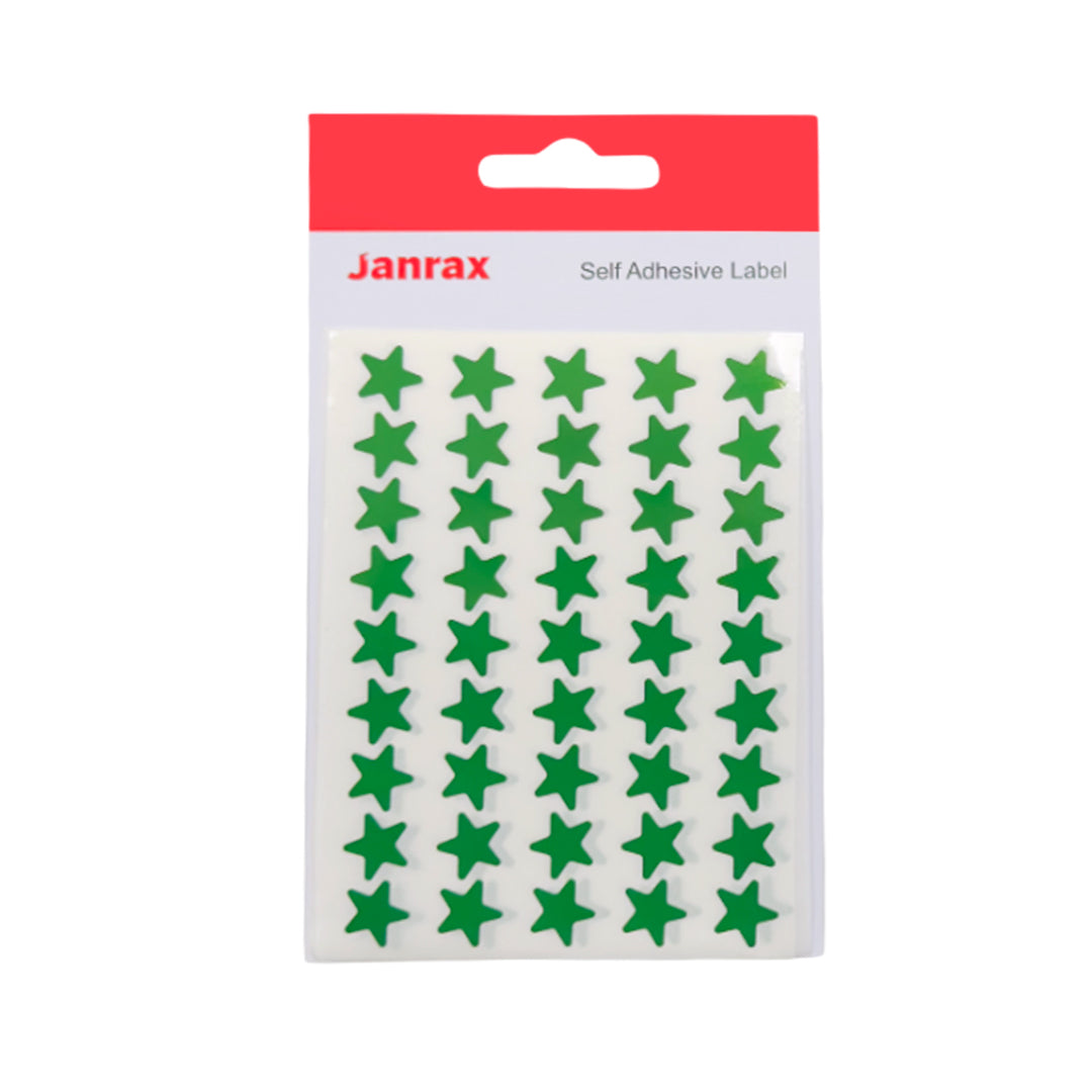 Pack of 810 Green Foil 15mm Self-Adhesive Stars