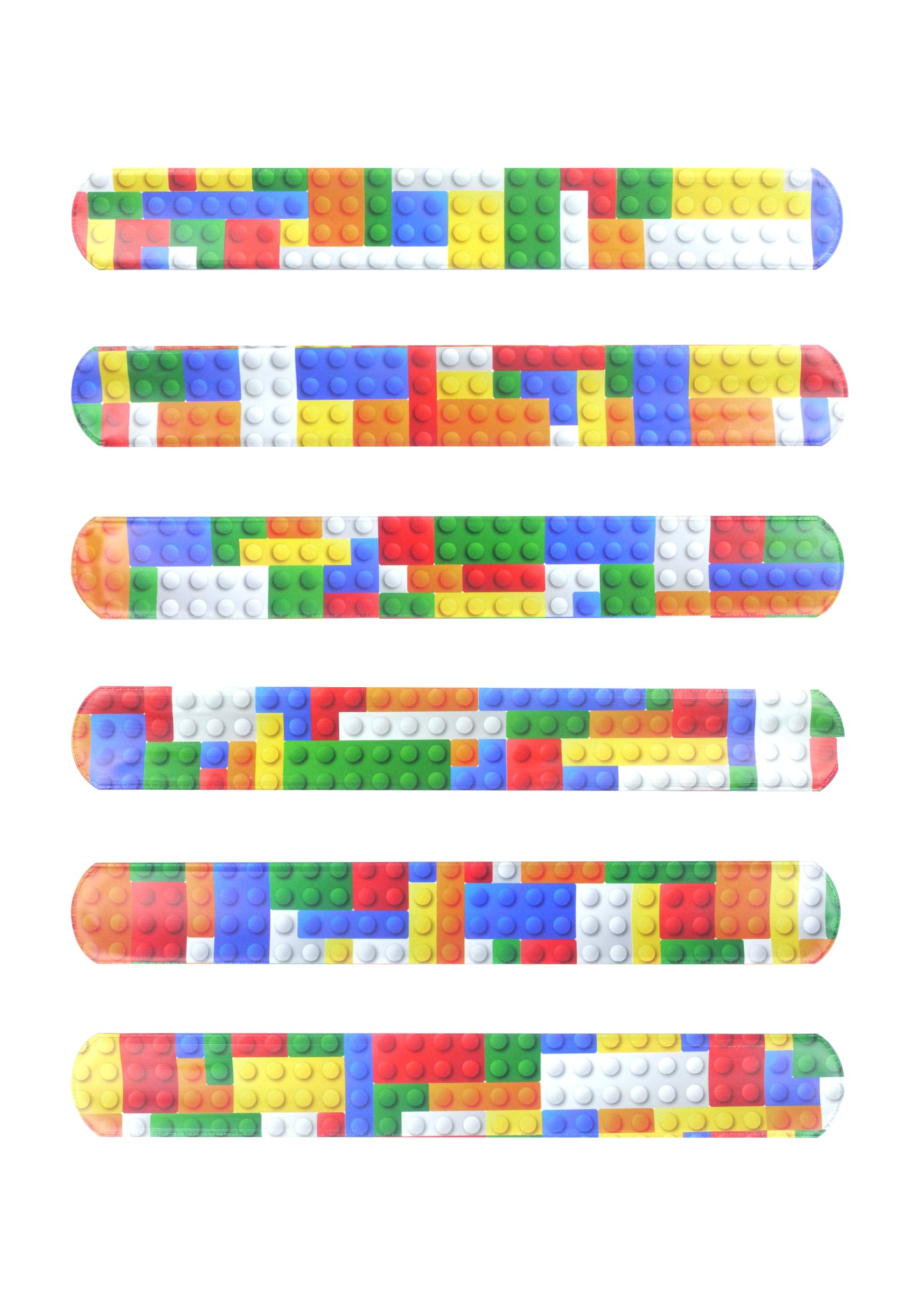 Pack of 120 Brickz Snap Bracelets with Print