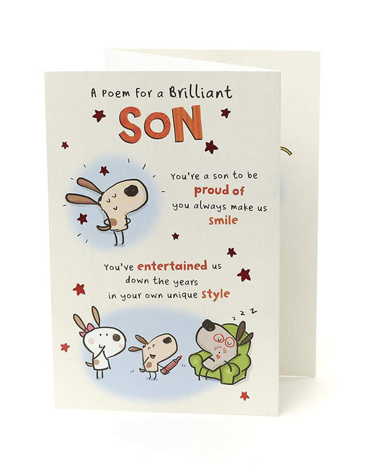 A Poem For Brilliant Son Birthday Card