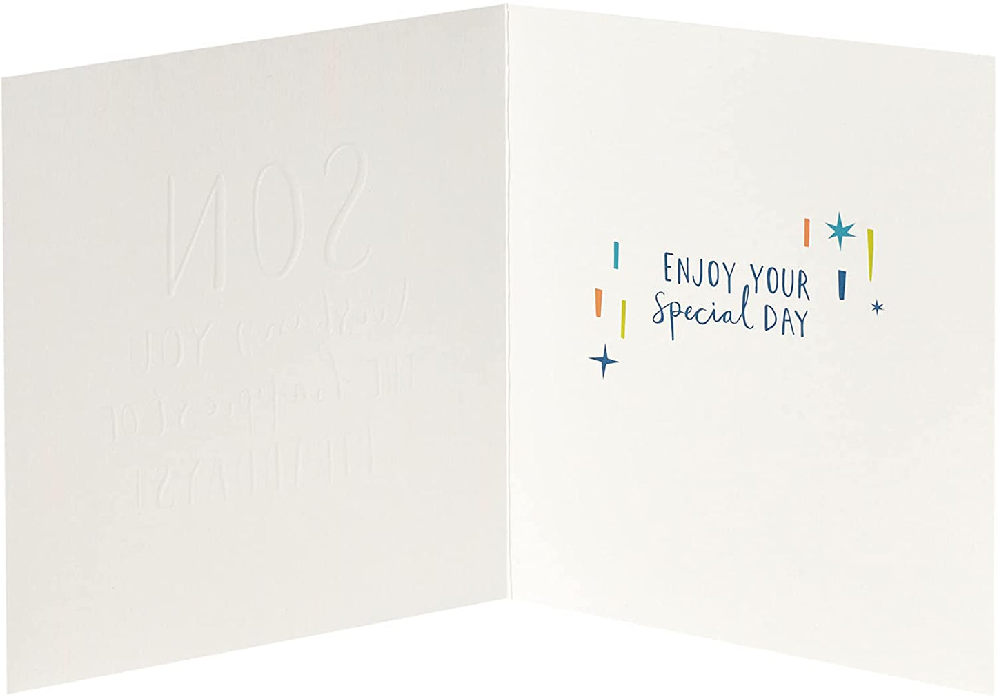 Gold Foil Lettering Son Birthday Card