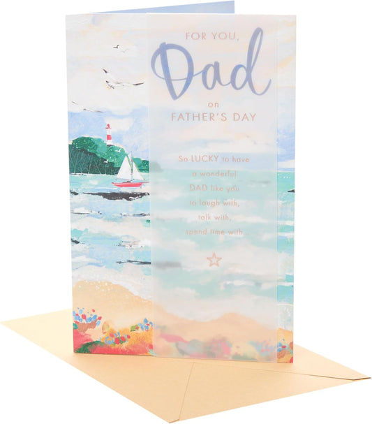 Coastal Scene Design For Dad Father's Day Card