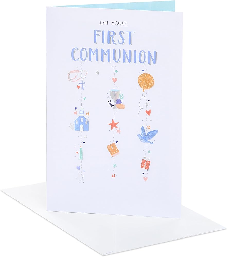 Wreath Design First Communion Congratulations Card