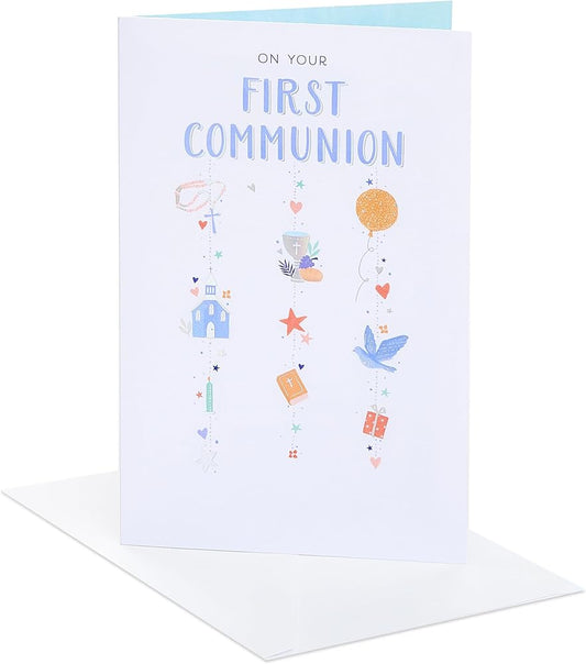 Wreath Design First Communion Congratulations Card