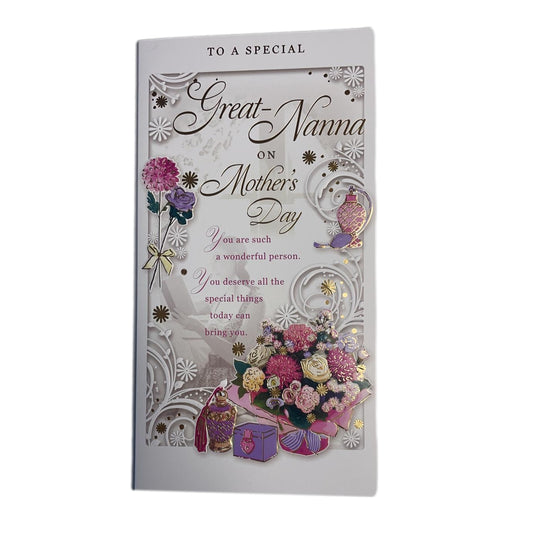 To Nanna Such a Wonderful Person Mother's Day Card