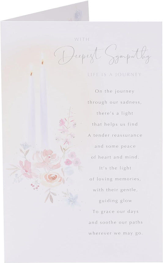  Candle Design Sympathy Card