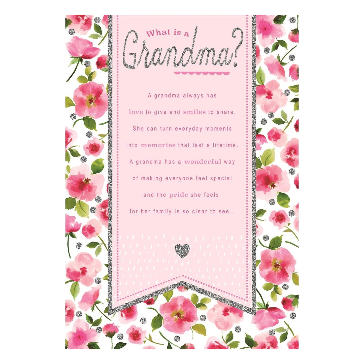 What is Grandma? Floral Design Birthday Card 