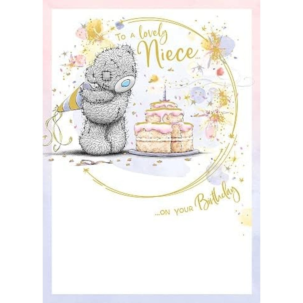 Bear Blowing Out Candle Niece Birthday Card